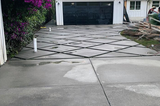 concrete driveway